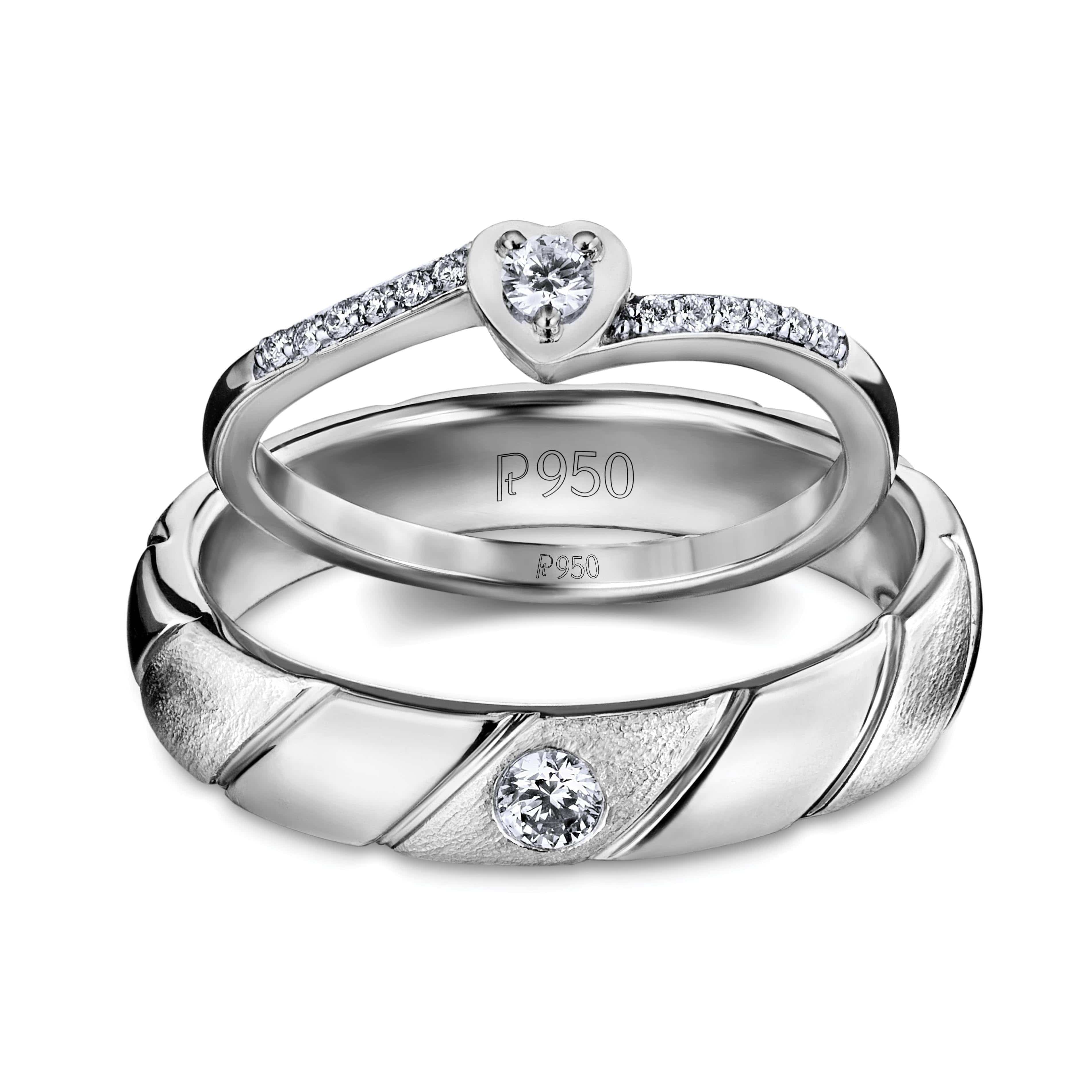 Designer Platinum Couple Rings for Him & Her JL PT 536 - Etsy